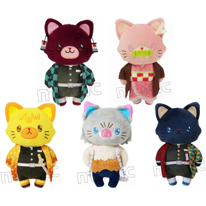 Kimetsu No Yaiba Cat Plush Keychain Collection 3 Kimetsu No Yaiba Cat Plush Keychain Collection